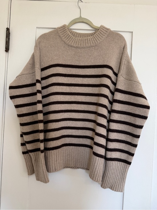 La Ligne Sweaters - La Ligne Marin Striped Crewneck Sweater